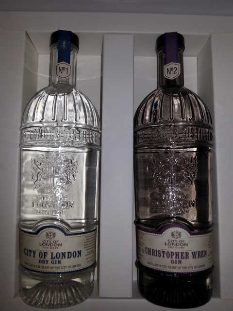Two bottles of C.O.L.D. Gin Gin