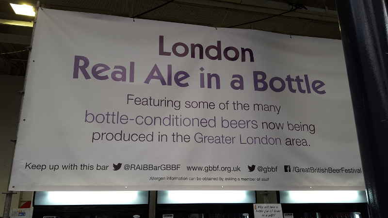 London Bottle Bar at The Great British Beer Festival 2016 Beer