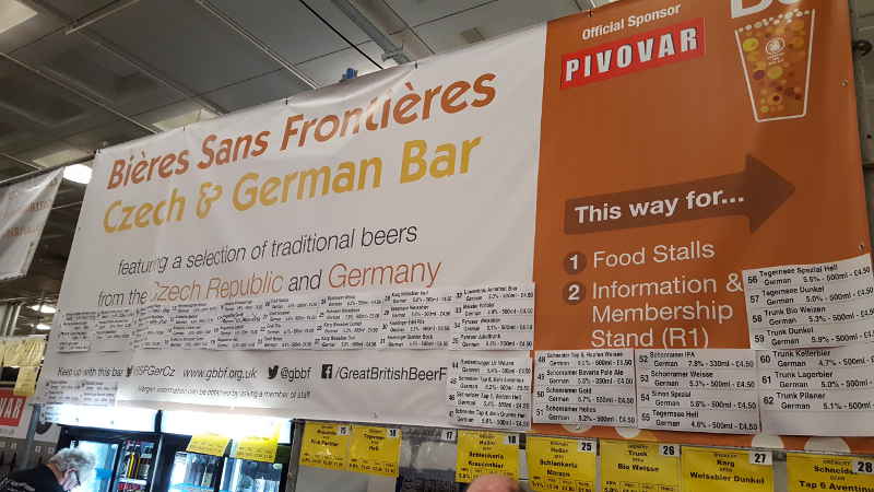 German/Czech Bar at The Great British Beer Festival 2016 Beer