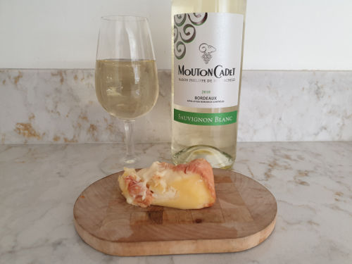 Mouton Cadet and  cheese