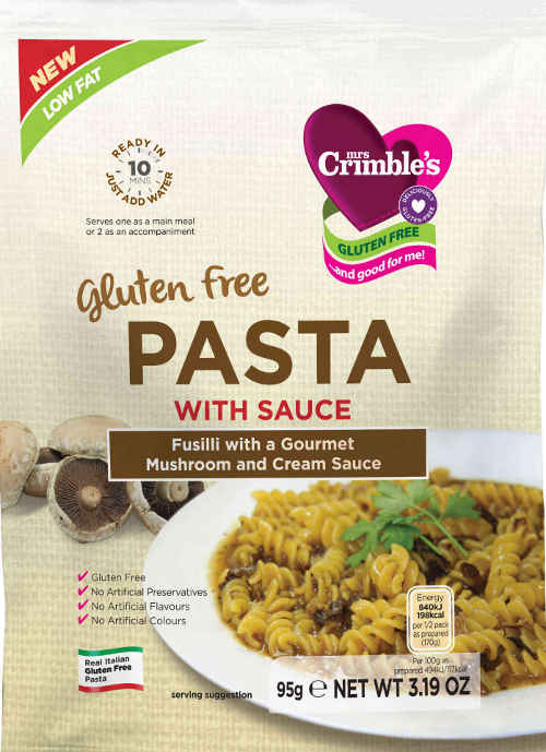 Mrs Crimbles Fusilli With A Gourmet Mushroom & Cream Sauce Pasta